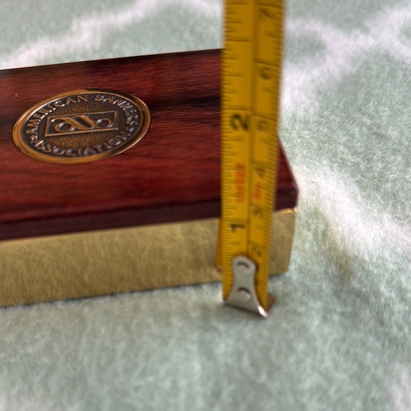 Solid brass and wood lid American Bankers Association Box - Picture 11 of 11